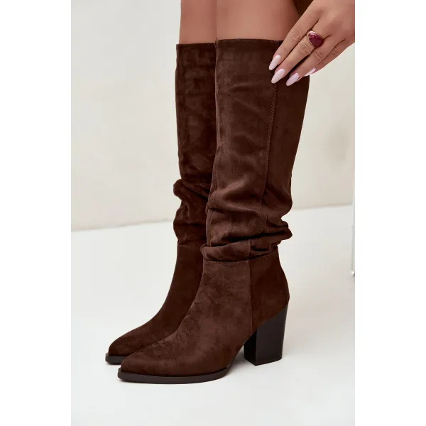  Dámské kozačky BOTO 6557 BROWN 