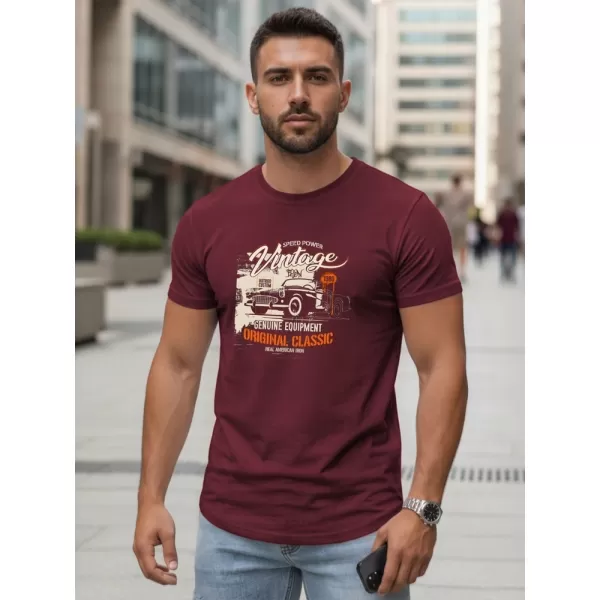  Pánské triko DSTREET NX5082R BORDO 