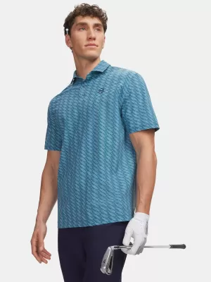Pánské polo UNDER ARMOUR UA DRIVE CHILL PRINTED POLO 6009724-466 MODRÁ