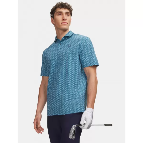  Pánské polo UNDER ARMOUR UA DRIVE CHILL PRINTED POLO 6009724-466 MODRÁ 