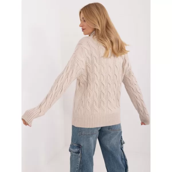  Dámský svetr WOOL FASHION ITALIA AT-SW-23445.00 LIGHT BEIGE 