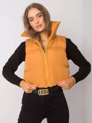 Dámská vesta EX MODA EM-KZ-898.30 DARK YELLOW