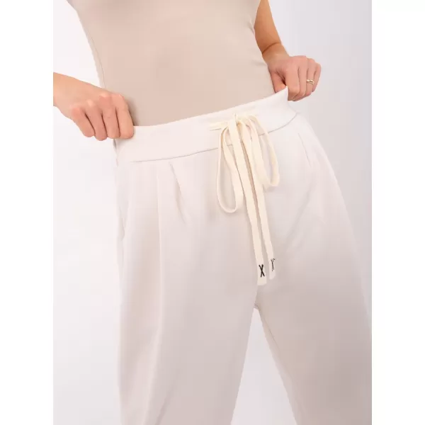  Dámské kalhoty ITALY MODA MI-SP-61700.80P LIGHT BEIGE 