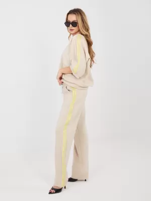 Dámská tepláková souprava RUE PARIS IT-KMPL-22215.78 BEIGE