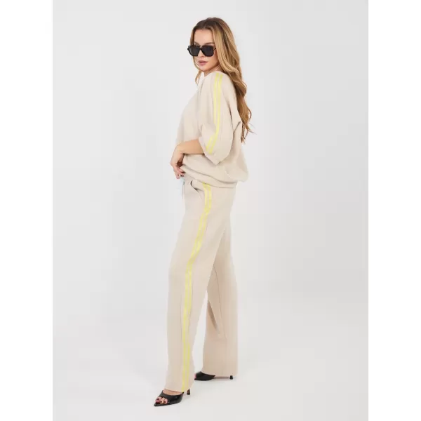  Dámská tepláková souprava RUE PARIS IT-KMPL-22215.78 BEIGE 