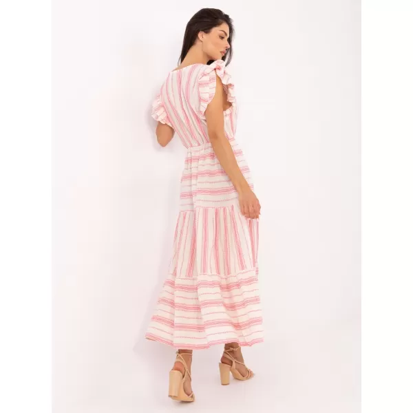  Dámské šaty OCH BELLA TW-SK-BI-28760.97 WHITE-PINK 