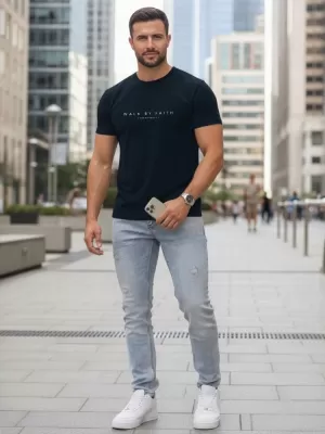 Pánské triko DSTREET TMAVĚ MODRÁ