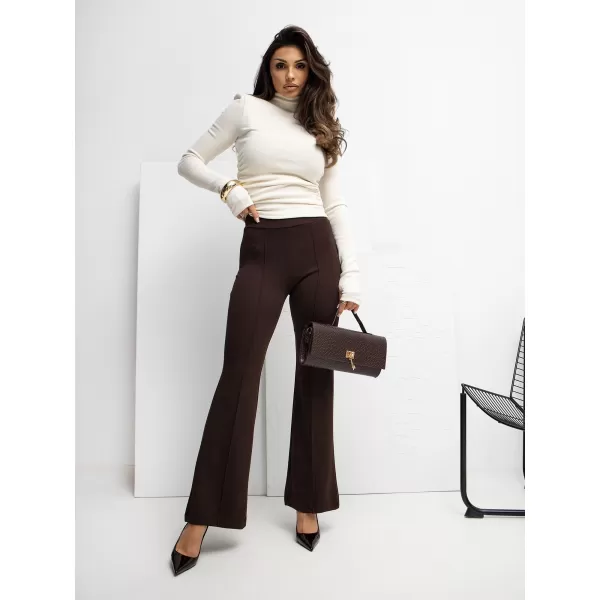  Dámské tepláky RUE PARIS RV-DR-A1060.03P DARK BROWN 