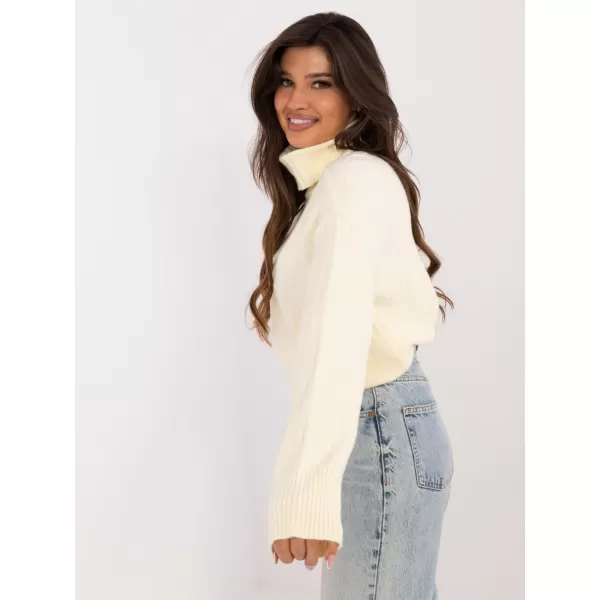  Dámský svetr WOOL FASHION ITALIA AT-SW-2342-1.35 BRIGHT YELLOW 
