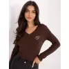 Dámská halenka RUE PARIS RV-BZ-A1055.29P DARK BROWN