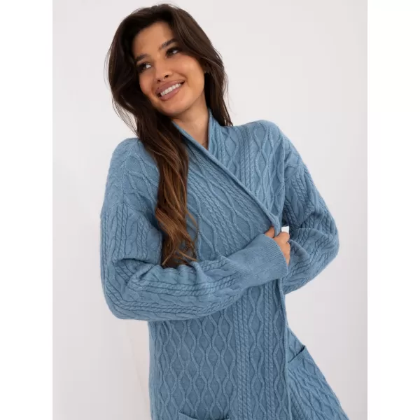  Dámský kardigan WOOL FASHION ITALIA AT-SW-2366.61 BLUE 