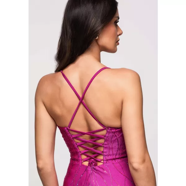  Dámské šaty LARICA LA-OM-DLR355 FUCHSIA 