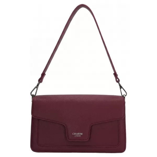  Kabelka Charm London Monaco W01440 Bordeaux red BORDEAUX RED 
