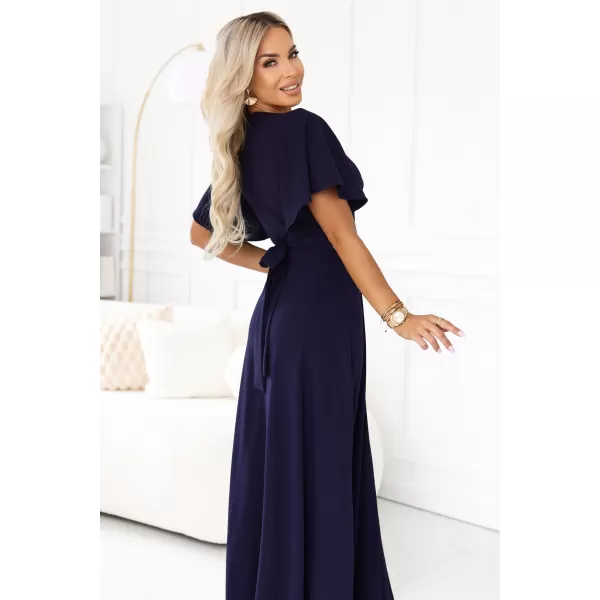  Dámské šaty NUMOCO JENNIFER 581-9 TMAVĚ MODRÁ 