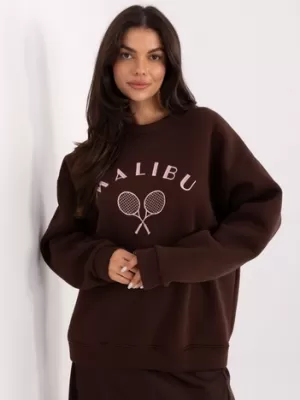 Dámská mikina FACTORY PRICE MJ-BL-H2519.34 DARK BROWN