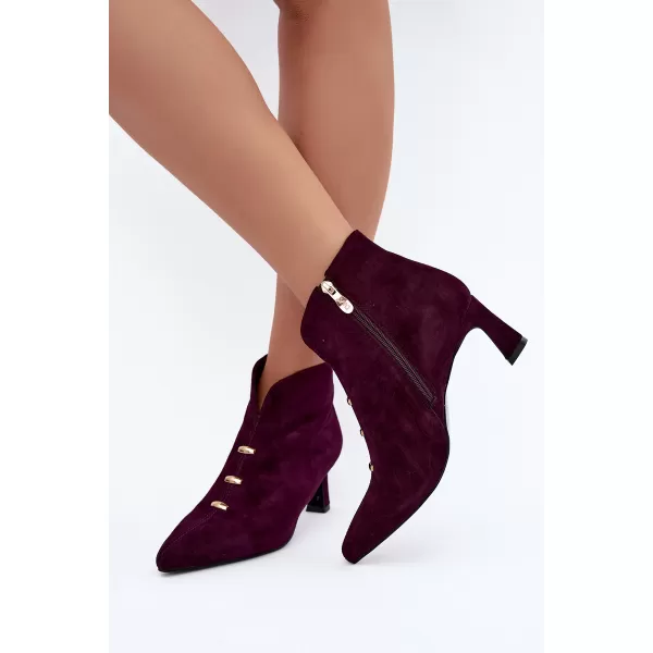  Dámské kotníkové boty D&A CR62-3496 PLUM 