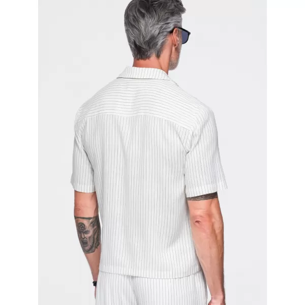  Pánská košile OMBRE OM-SHSS-0222 OFF-WHITE 