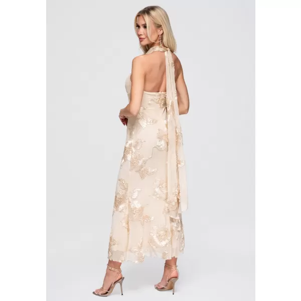  Dámské šaty LARICA LA-OM-DLR378 BEIGE 