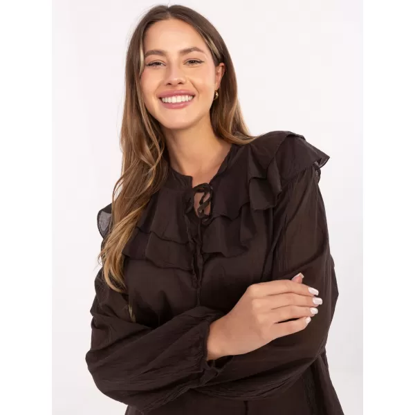  Dámská halenka ITALY MODA MI-BZ-92335.56 BROWN 