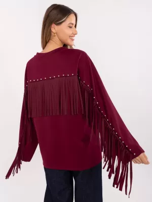 Dámská halenka FACTORY PRICE IT-BZ-21695.10 BURGUNDY