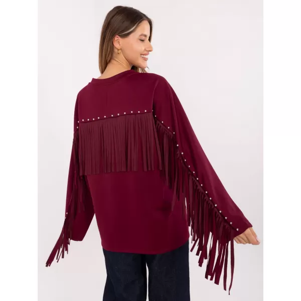  Dámská halenka FACTORY PRICE IT-BZ-21695.10 BURGUNDY 