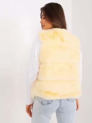 Dámská vesta WOOL FASHION ITALIA AT-KZ-2349.00P BRIGHT YELLOW