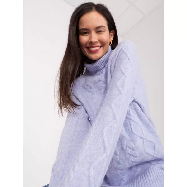  Dámský svetr WOOL FASHION ITALIA AT-SW-2355-2.12P BRIGHT PURPLE 