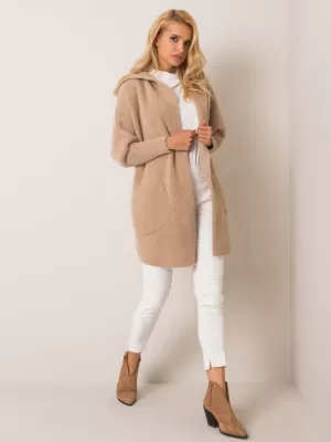 Dámský kabát FACTORY PRICE MBM-PL-1518.95P BEIGE