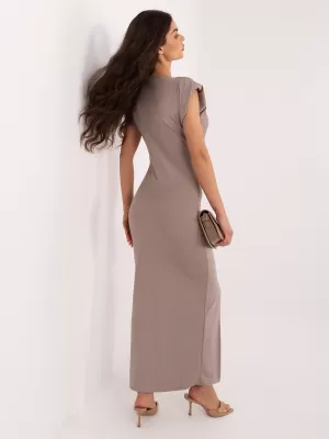 Dámské šaty RUE PARIS IT-SK-22350.86 DARK BEIGE