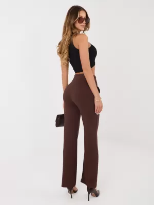 Dámské tepláky RUE PARIS RV-DR-A1289.01 DARK BROWN