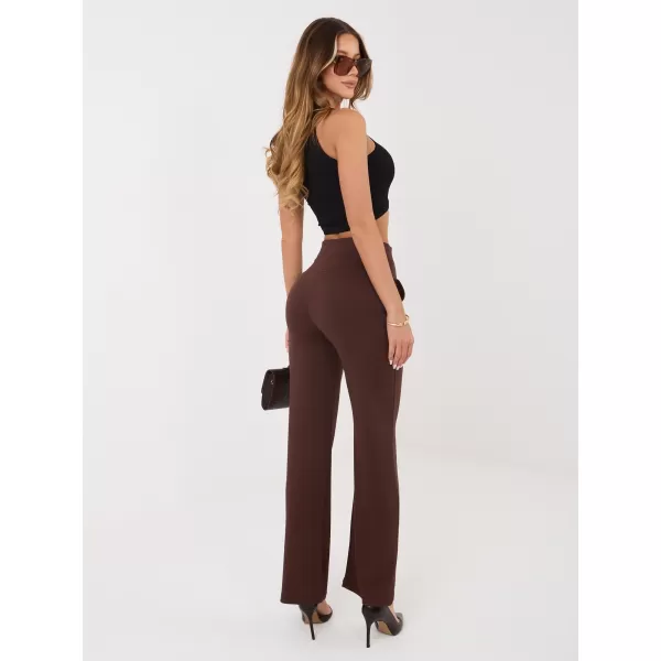  Dámské tepláky RUE PARIS RV-DR-A1289.01 DARK BROWN 