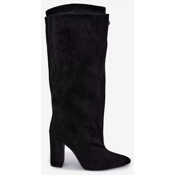  Dámské kozačky BOTO 2912A-1 BLACK SUEDE 