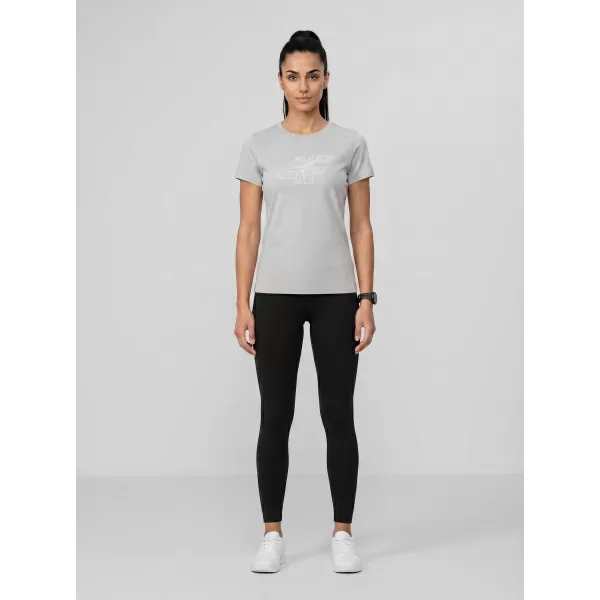  Dámské triko 4F 4FWMM00TTSHF3309 COLD LIGHT GREY MELANGE 