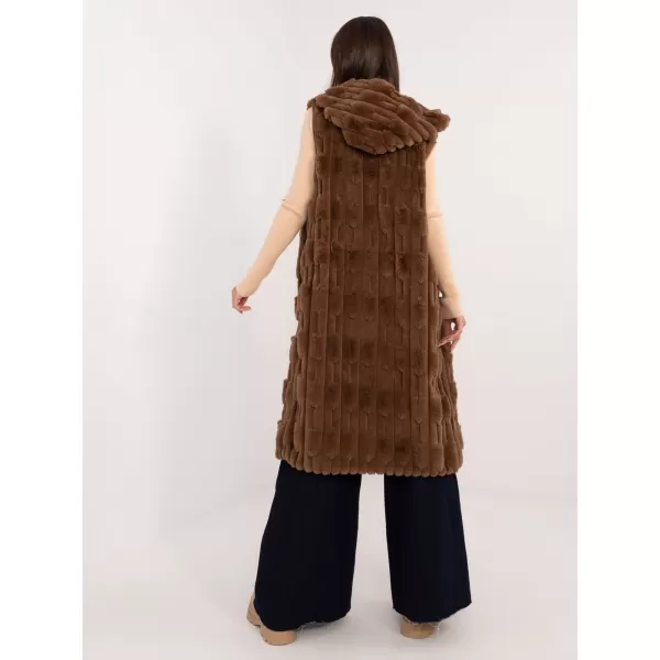  Dámská vesta WOOL FASHION ITALIA AT-KZ-2368-1.08 BROWN 