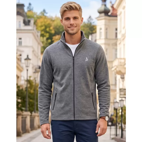  Pánská fleece mikina ALTISPORT ALM002852 ČERNÝ MELÍR 