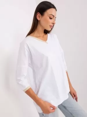 Dámská halenka RUE PARIS RV-BZ-8051.19P WHITE