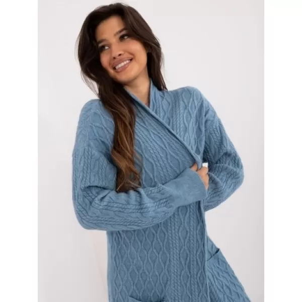  Dámský kardigan WOOL FASHION ITALIA AT-SW-2366.61 BLUE 