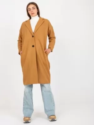 Dámský kabát OCH BELLA TW-PL-BI-7298-1.15 CAMEL
