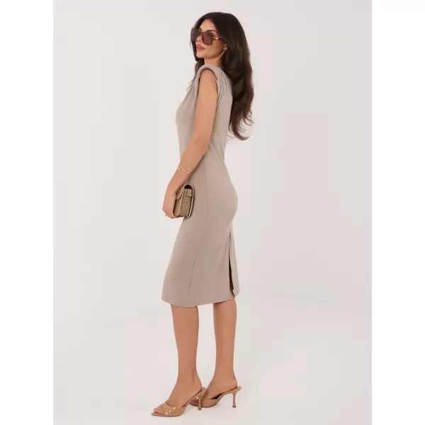  Dámské šaty ITALY MODA MI-SK-A30479.92 DARK BEIGE 