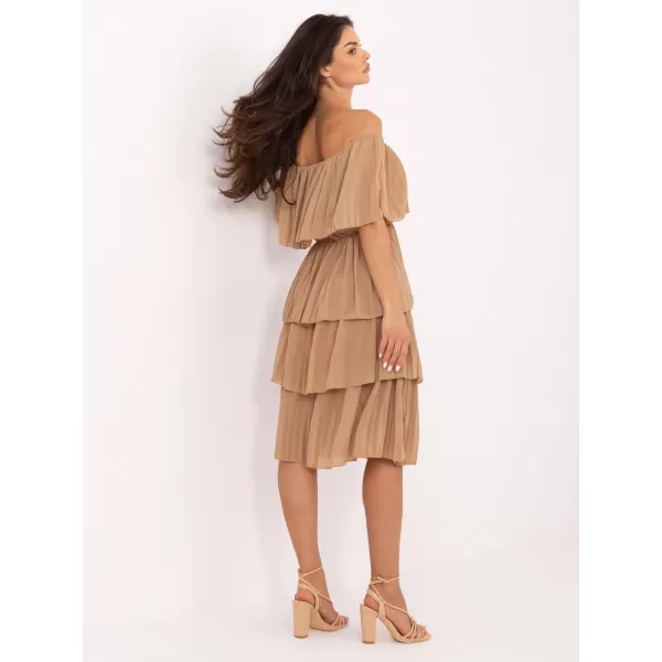  Dámské šaty OCH BELLA TW-SK-BI-2120.69 CAMEL 