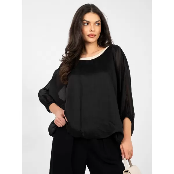  Dámská halenka ITALY MODA IT-BZ-18868.81 BLACK 