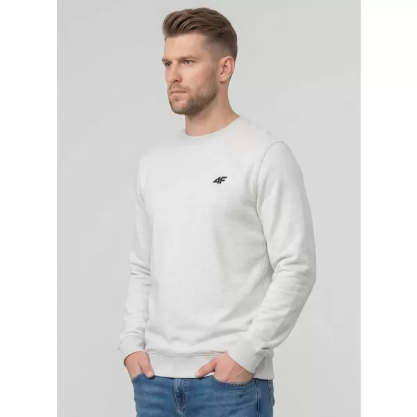  Pánská mikina 4F 4FWMM00TSWSM2549 COLD LIGHT GREY MELANGE 
