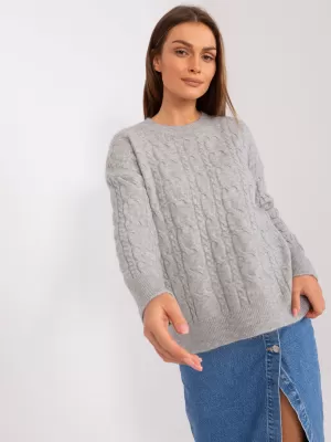 Dámský svetr WOOL FASHION ITALIA AT-SW-2335.27 GRAY