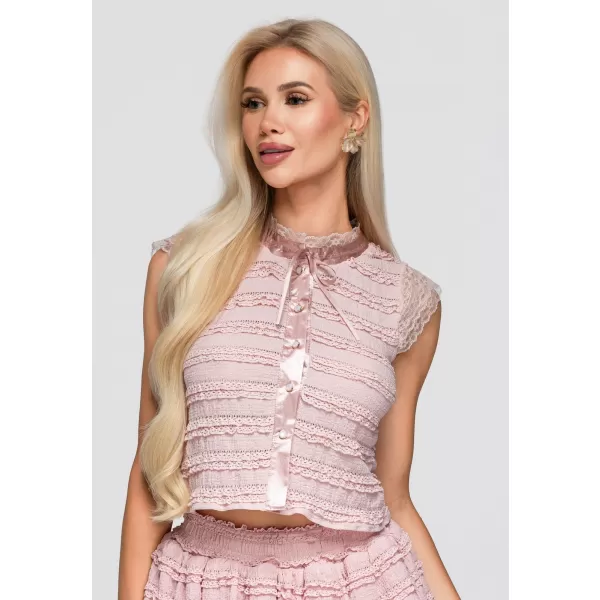  Dámská blůza OMBRE OW-TS-E0066 PINK 