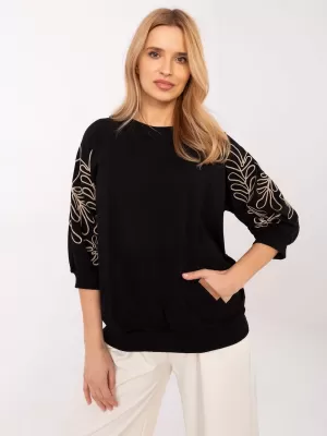 Dámská mikina RUE PARIS RV-BL-A367-1.18P BLACK