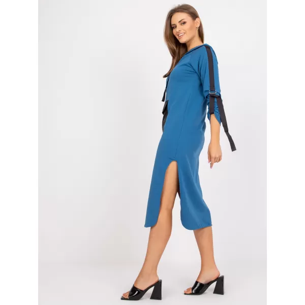  Dámské mikinové šaty EX MODA EM-BL-556.30 DARK BLUE 