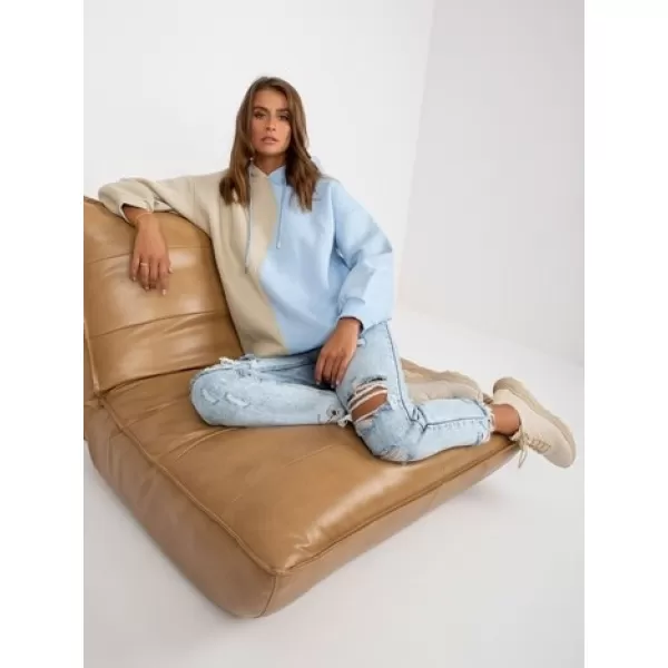  Dámská mikina RUE PARIS RV-BL-8233.32X LIGHT BLUE 