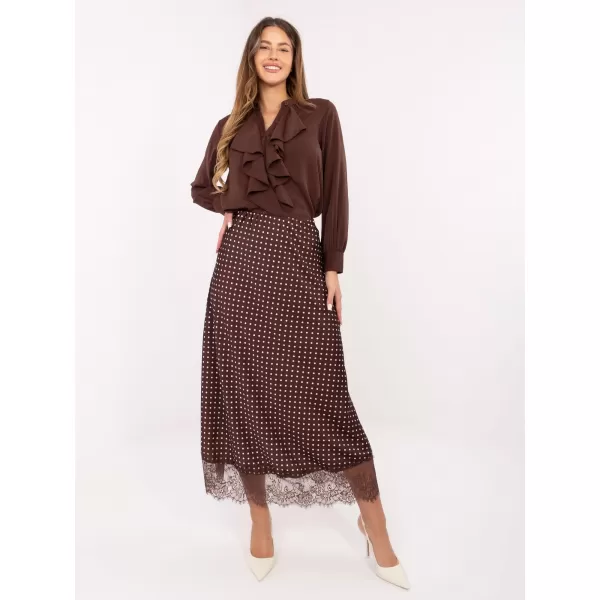  Dámská sukně RUE PARIS MI-SD-4213.52 BROWN 