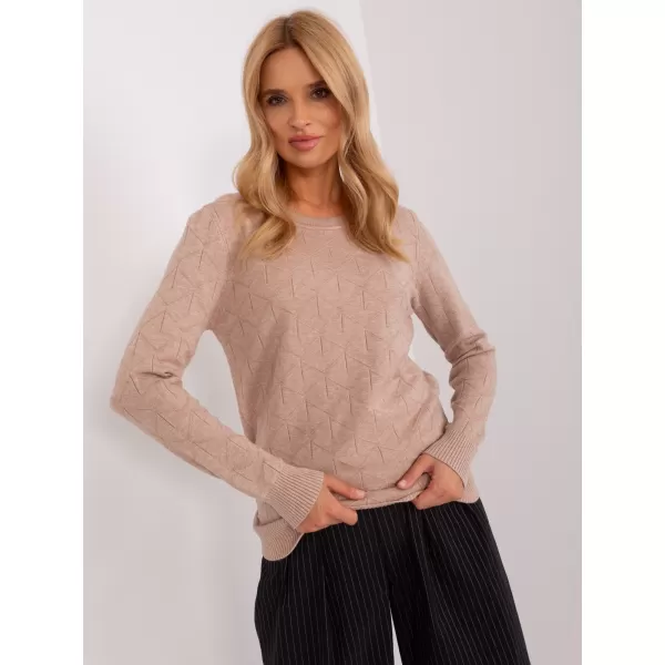  Dámský svetr WOOL FASHION ITALIA AT-SW-232901.25X DARK BEIGE 