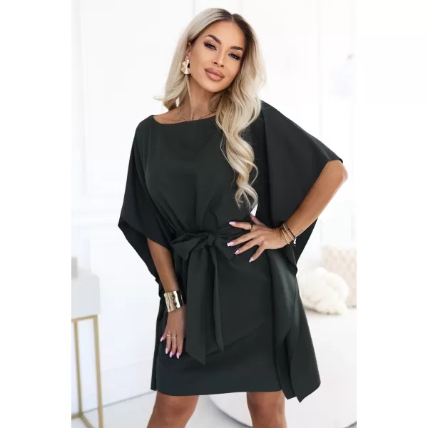 Dámské šaty NUMOCO SOFIA 287-46 TMAVÁ KHAKI 
